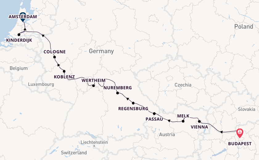 Danube River, Europe from Budapest, Hungary with the Viking Vili 