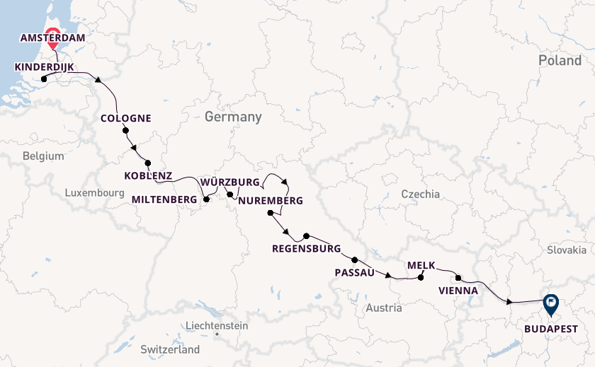 Danube River, Europe from Amsterdam, Netherlands with the Viking Mimir
