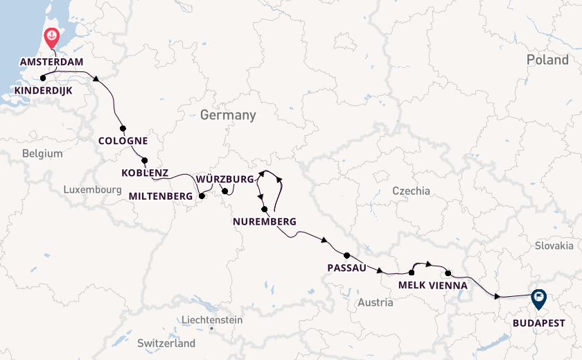 Danube River, Europe from Amsterdam, Netherlands with the Viking Skadi