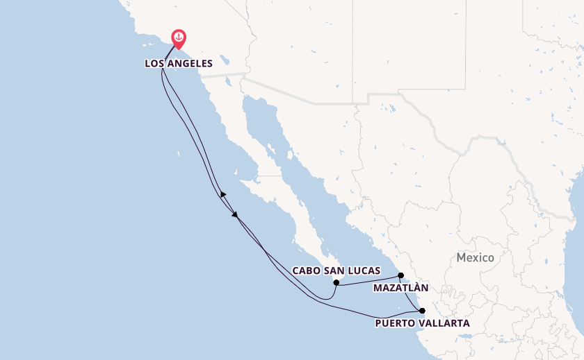 Mexican Riviera from Los Angeles, California, USA with the Norwegian Encore