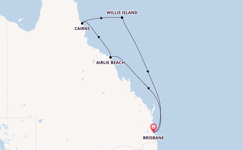 Australia from Brisbane, Australia with the Carnival Luminosa