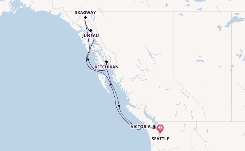 Alaska & West Canada from Seattle, Washington, USA with the Carnival Spirit