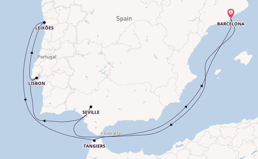 Western Mediterranean from Barcelona, Spain with the Celebrity Equinox