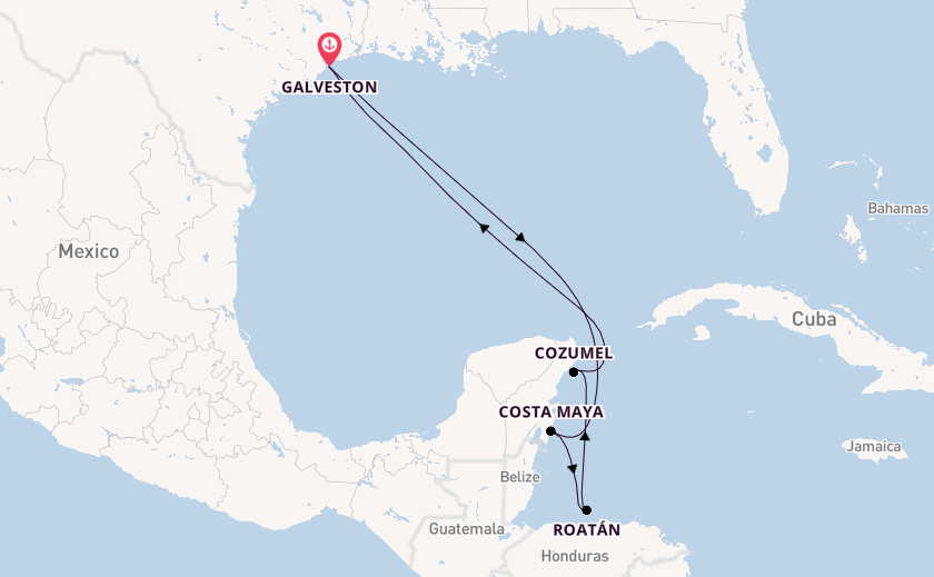 Western Caribbean from Galveston, Texas, USA with the MSC Seascape