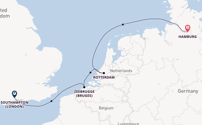 England from Hamburg, Germany with the Queen Anne