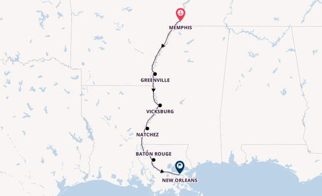 United States from Memphis, Tennessee, USA with the Viking Mississippi