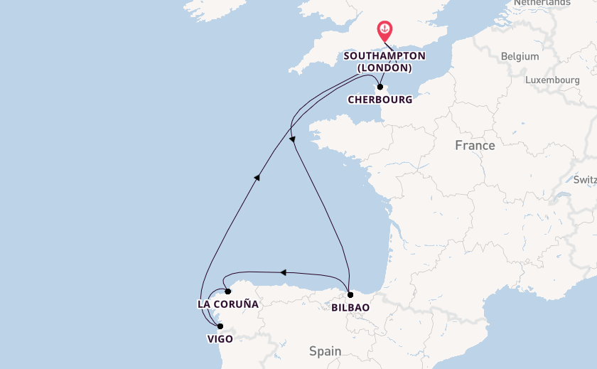 England from Southampton, England with the Arvia