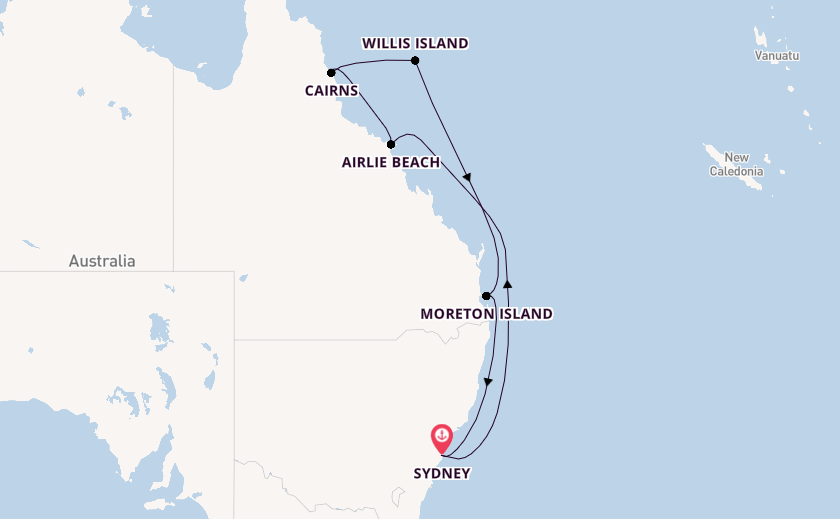 Australia from Sydney, Australia with the Carnival Splendor