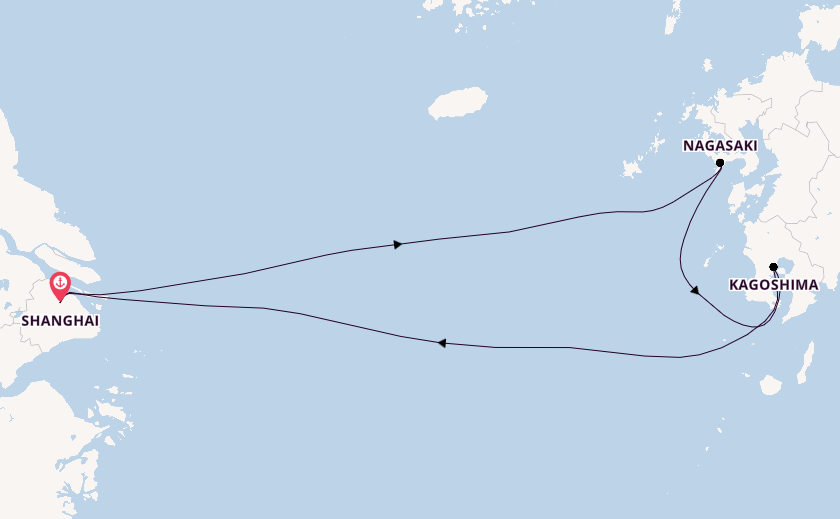 Japan from Shanghai, China with the Spectrum of the Seas
