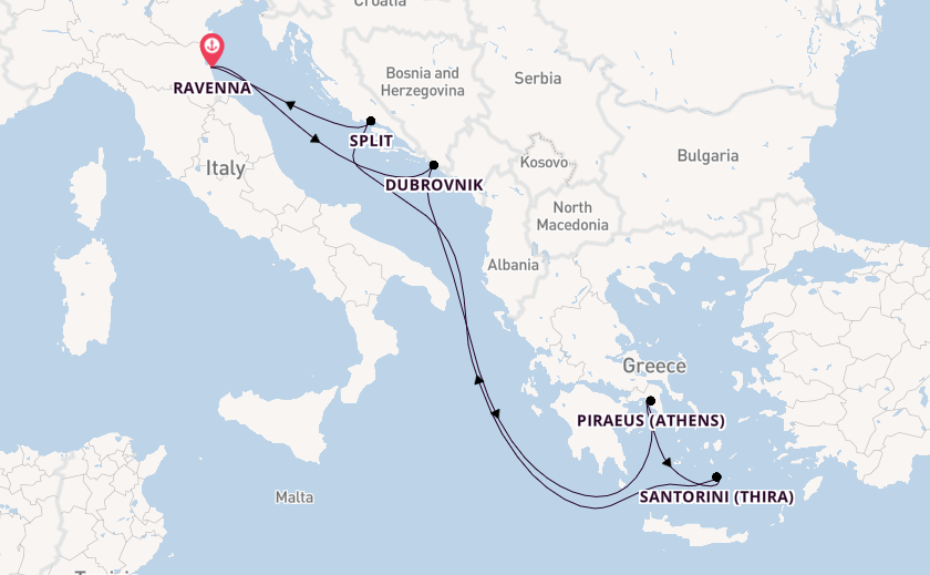 Mediterranean from Ravenna, Italy with the Explorer of the Seas