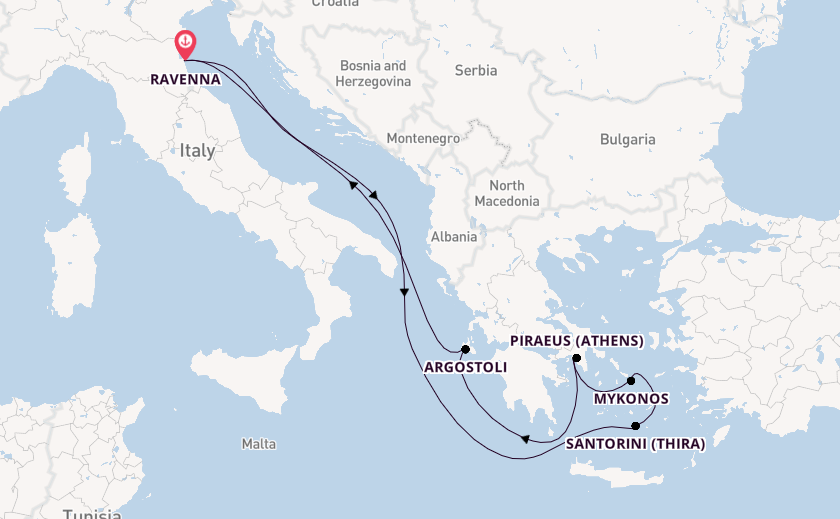 Mediterranean from Ravenna, Italy with the Explorer of the Seas