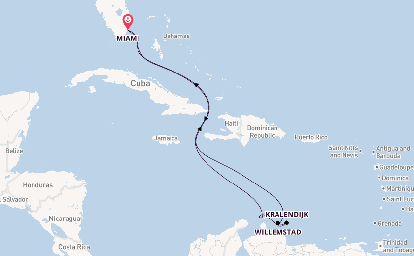 Southern Caribbean from Miami, Florida with the Carnival Horizon