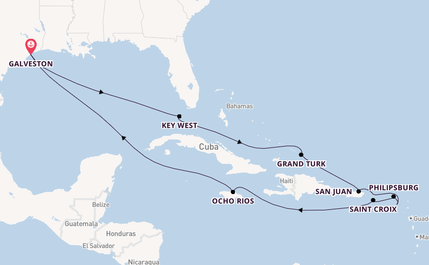 Caribbean from Galveston, Texas with the Carnival Dream