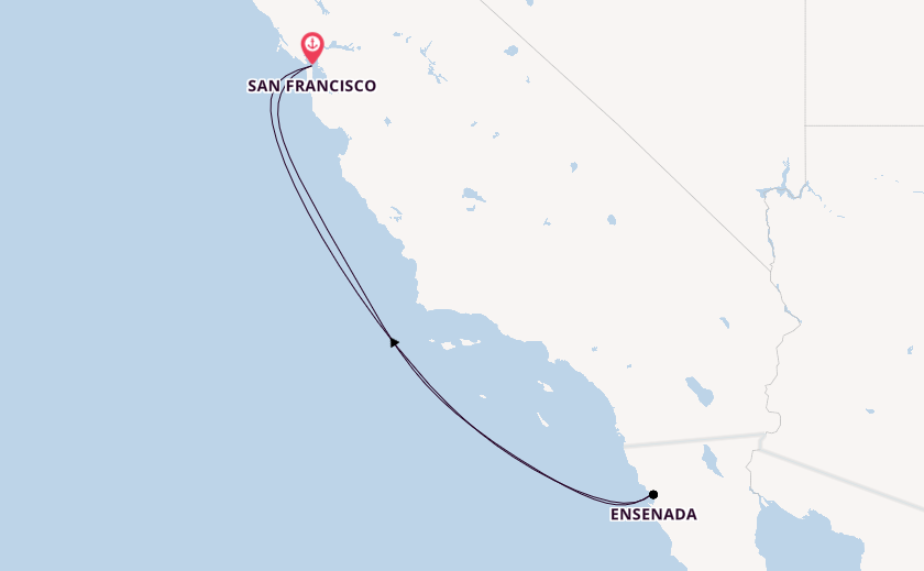 West Coast USA from San Francisco, California with the Carnival Legend