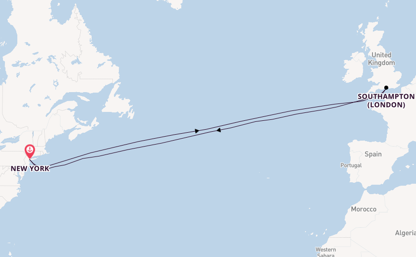 Transatlantic from New York with the Queen Mary 2