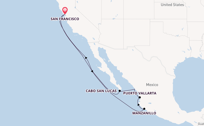 Mexican Riviera from San Francisco, California with the Ruby Princess