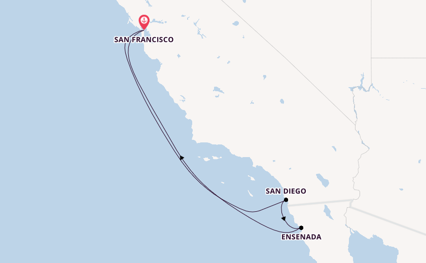 West Coast USA from San Francisco, California with the Ruby Princess