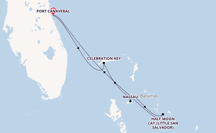 Caribbean from Port Canaveral, Florida with the Carnival Freedom 