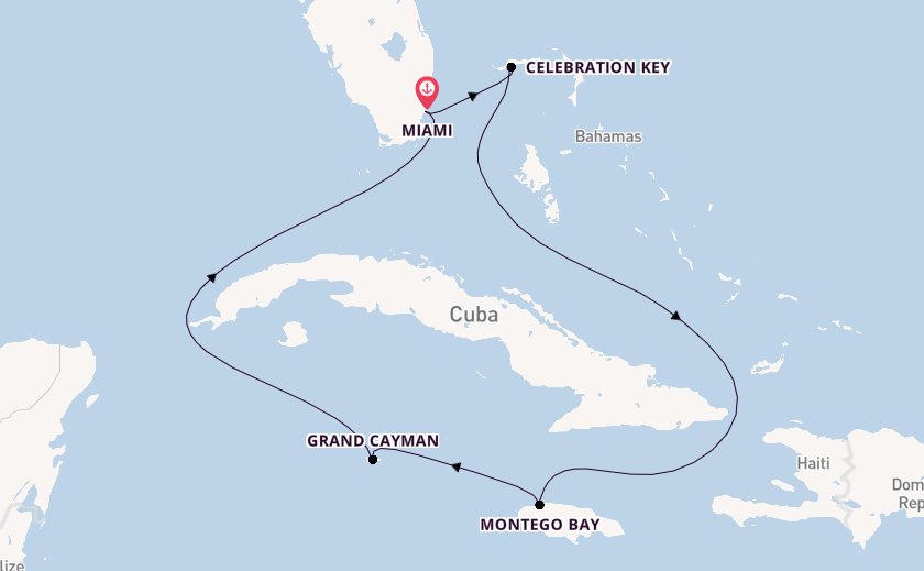 Caribbean from Miami, Florida with the Carnival Horizon