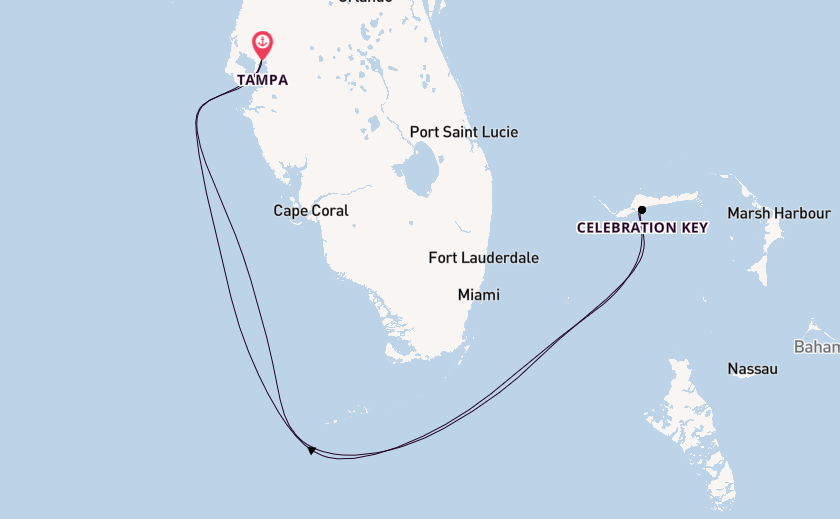 Caribbean from Tampa, Florida with the Carnival Paradise