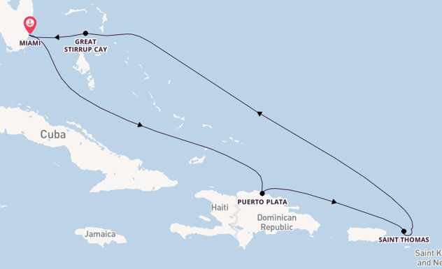 Caribbean from Miami, Florida with the Norwegian Aqua