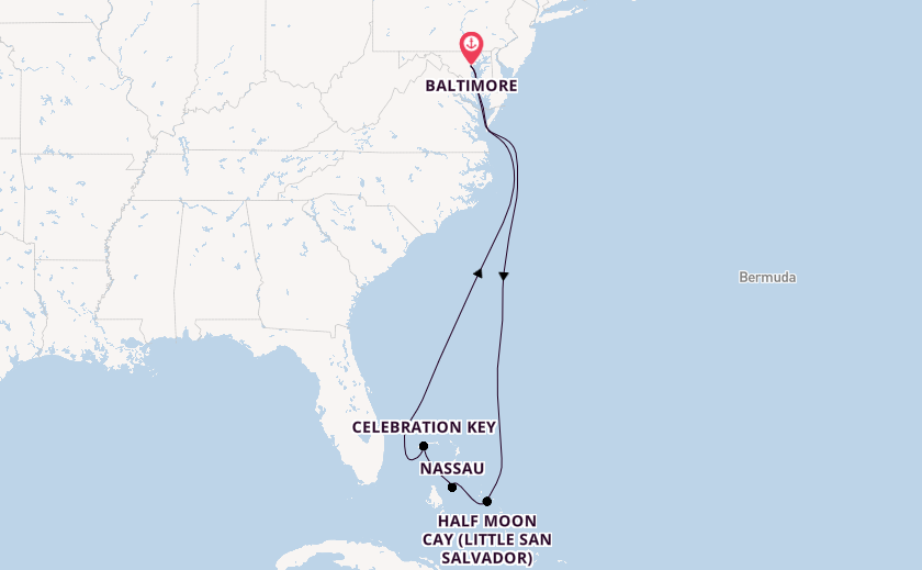 Caribbean from Baltimore, Maryland with the Carnival Pride