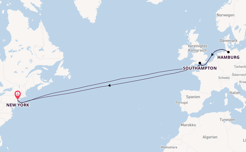 Transatlantik ab New York auf der Queen Mary 2