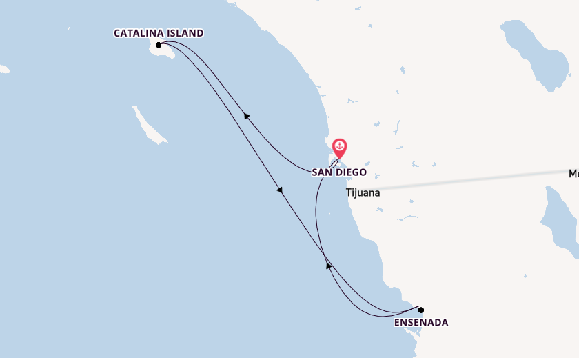 USA Westküste ab San Diego, USA auf der Disney Wonder