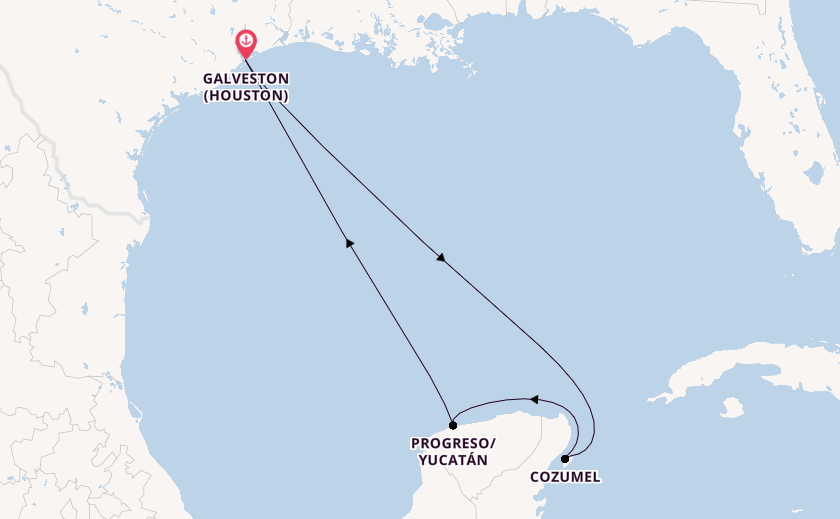 Westliche Karibik ab Galveston (Houston), USA auf der Carnival Breeze