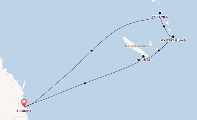 Südsee ab Brisbane, Australien auf der Quantum of the Seas