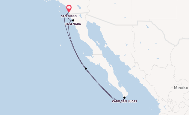 USA Westküste ab San Diego, USA auf der Koningsdam