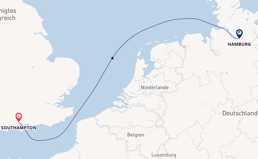 England ab Southampton, Großbritannien auf der MSC Preziosa