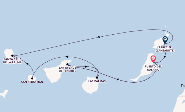 Kanarische Inseln ab Puerto del Rosario, Fuerteventura auf AIDAsol