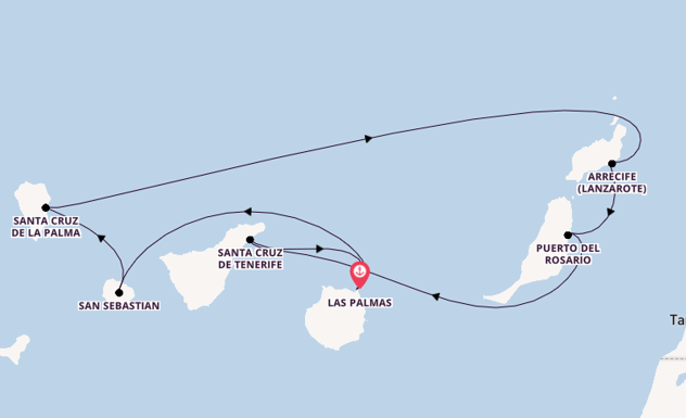 Kanarische Inseln ab Las Palmas, Gran Canaria auf AIDAsol
