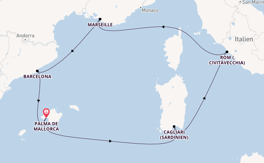 Mediterrane Schätze mit Sardinien ab Mallorca