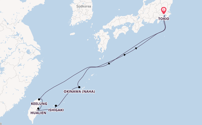Ostasien ab Tokio, Japan auf der Diamond Princess