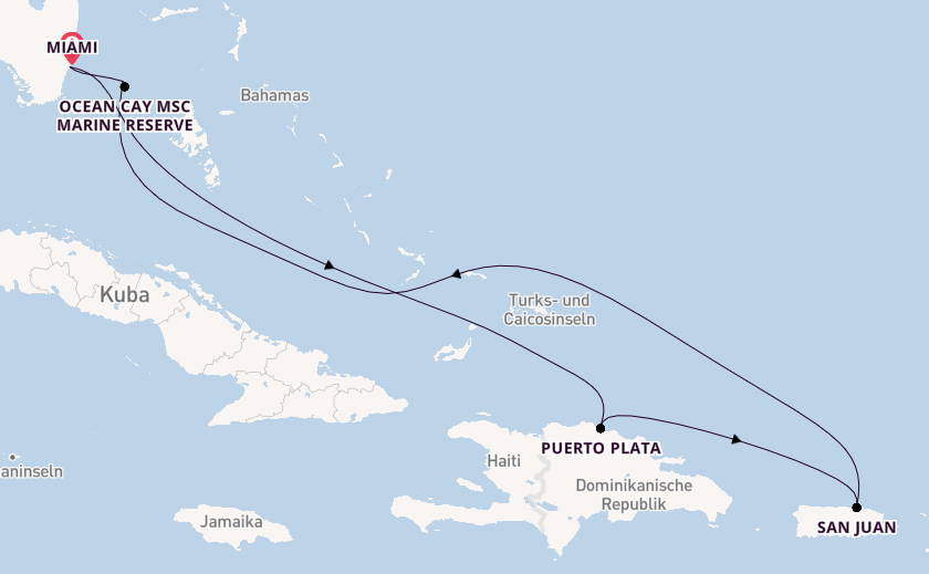 Karibik ab Miami auf der MSC World America