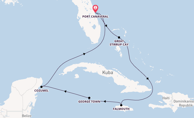 Karibik ab Port Canaveral, USA auf der Norwegian Epic
