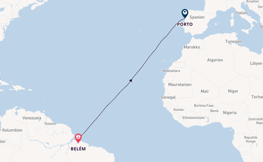 Transatlantik ab Belém, Brasilien auf der HANSEATIC inspiration