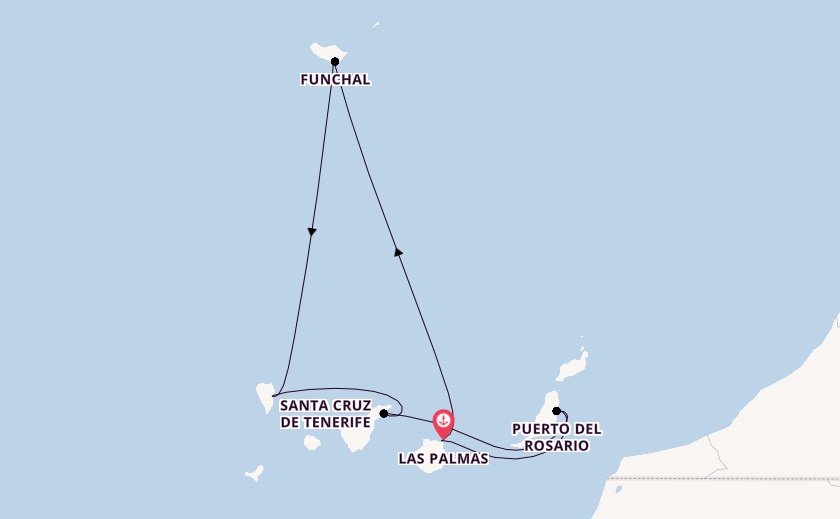 Kanarische Inseln ab Las Palmas, Gran Canaria auf der Mein Schiff 7