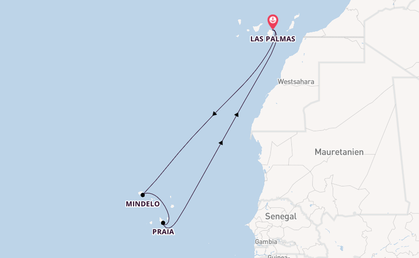 Kanarische Inseln ab Las Palmas, Gran Canaria auf der Mein Schiff 7