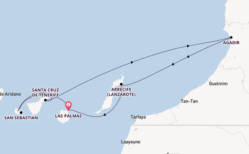 Kanarische Inseln ab Las Palmas, Gran Canaria auf der Mein Schiff 7