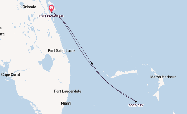 Karibik ab Port Canaveral, USA auf der Utopia of the Seas