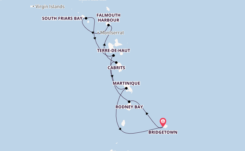 Südliche Karibik ab Bridgetown, Barbados auf der Royal Clipper