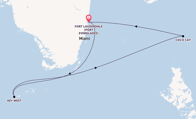 Karibik ab Fort Lauderdale (Port Everglades), USA auf der Celebrity Reflection