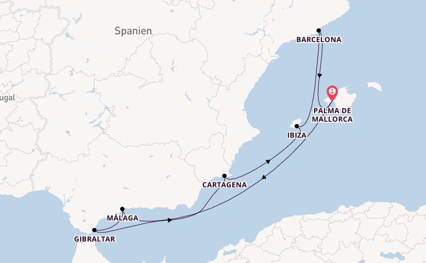 Mediterrane Schätze mit Gibraltar ab Mallorca