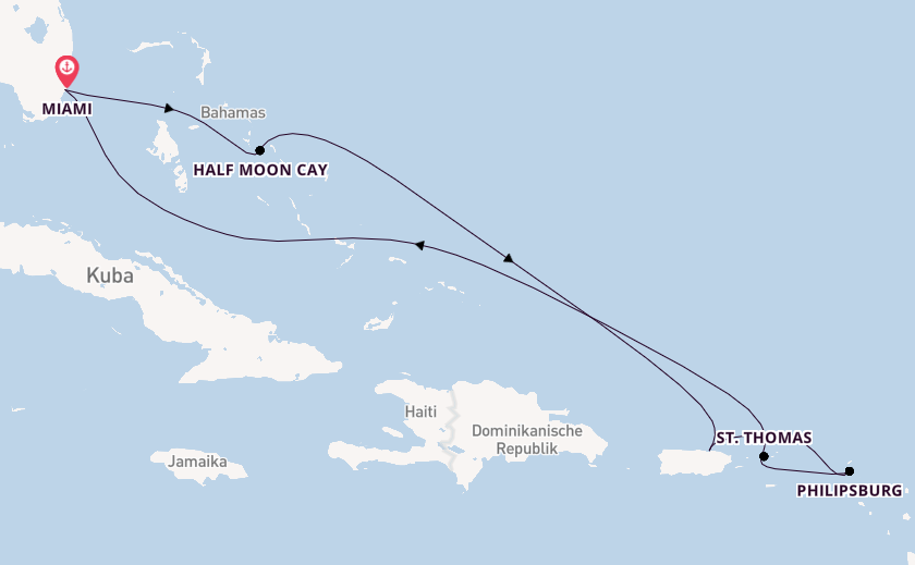 Karibik ab Miami auf der Carnival Magic