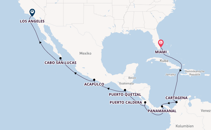 Mittelamerika ab Miami auf der Norwegian Encore