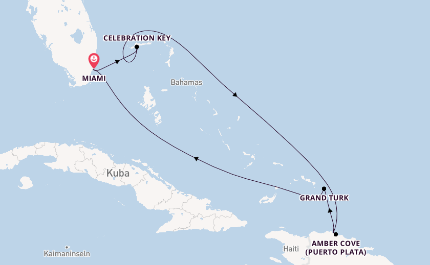 Karibik ab Miami auf der Carnival Magic