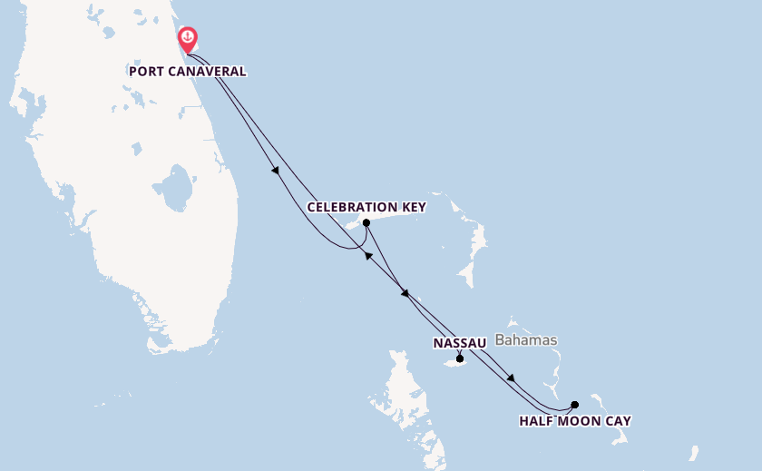 Karibik ab Port Canaveral, USA auf der Carnival Freedom 